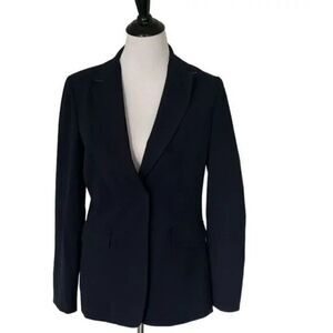 Elie Tahari Navy Blue Women’s Single Breasted Dart Blazer size 6